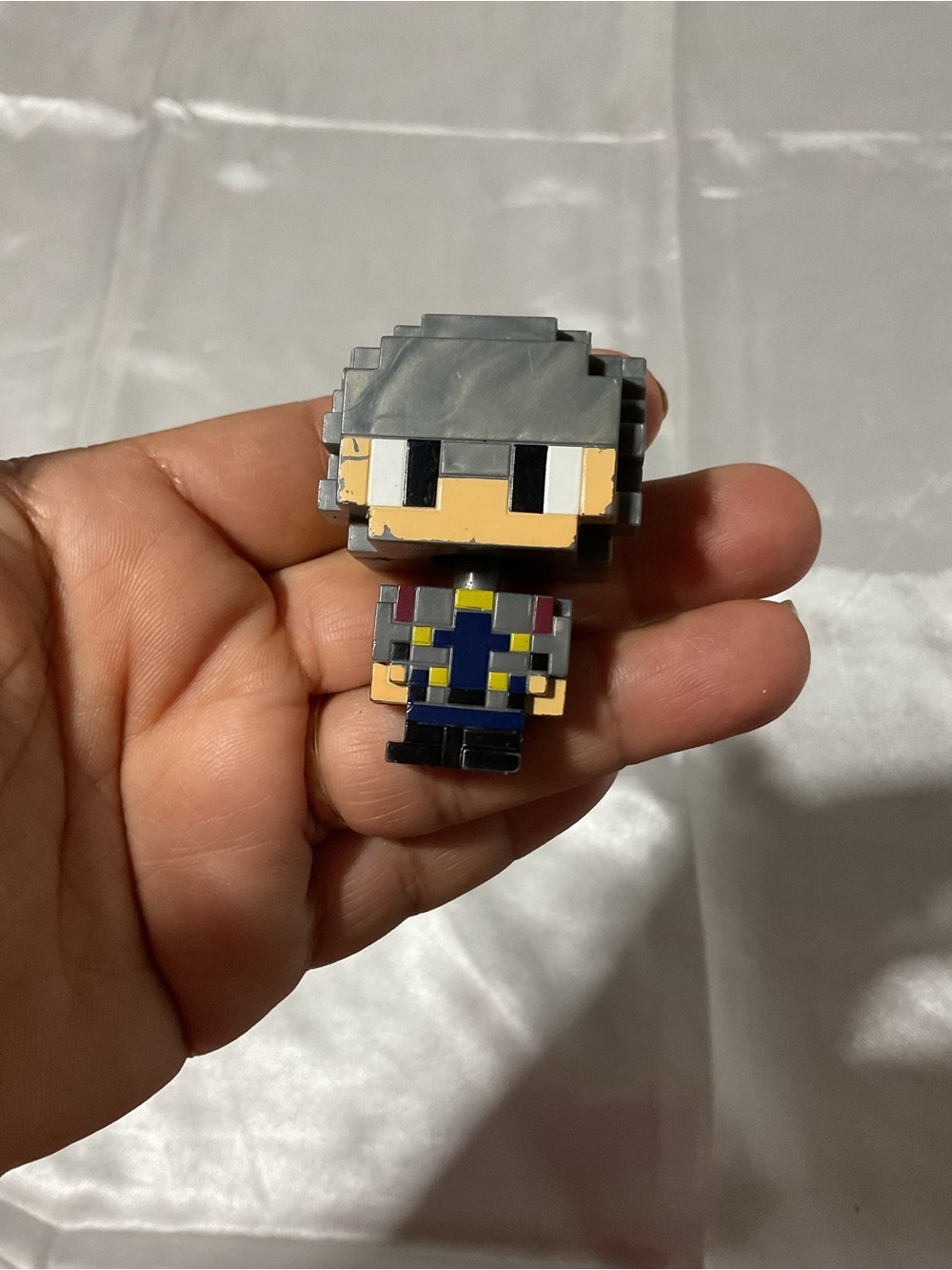 Gray Pixel-Style Wearable Accessory - Picture 3 of 5